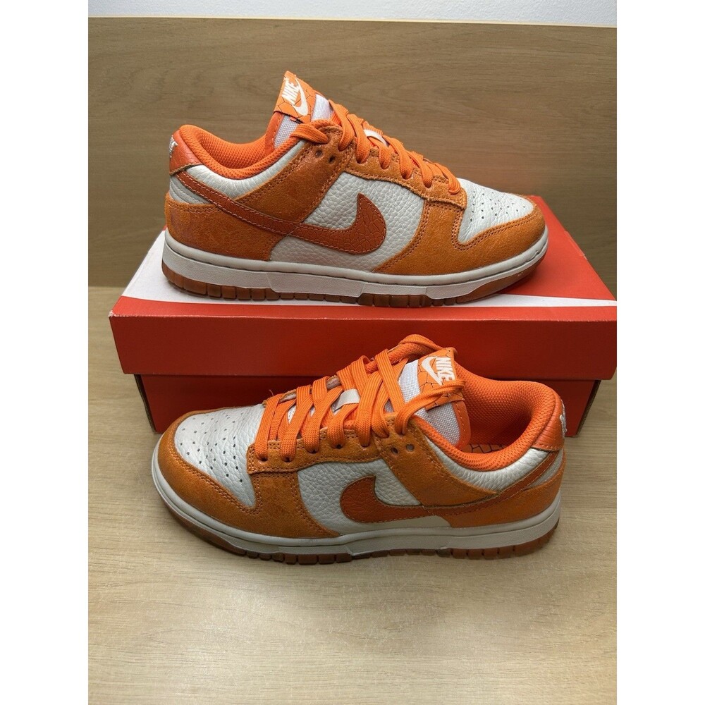 Nike Dunk Low Cracked Orange Light Bone Women's Sneakers FN7773-001 Size 5.5